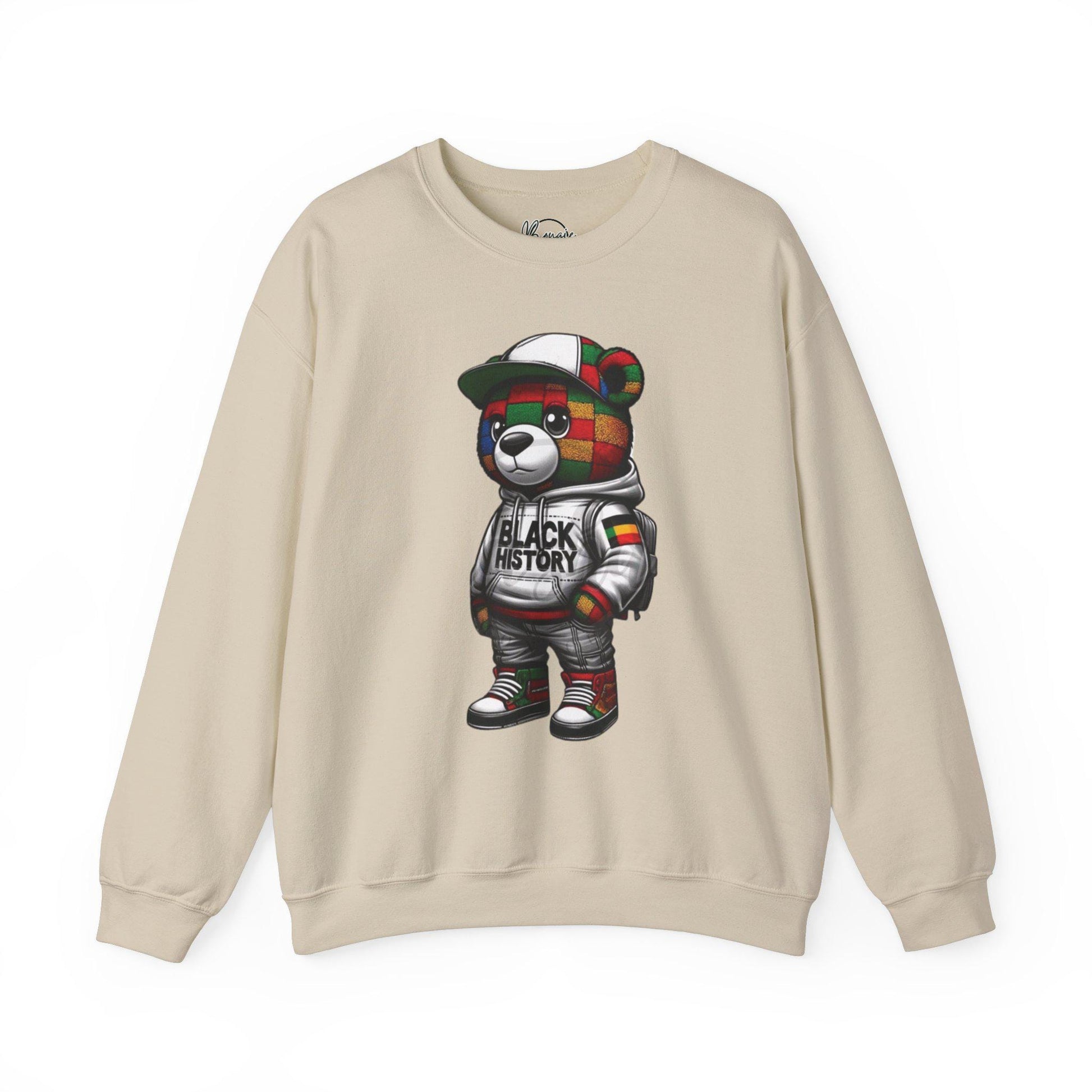 HBCU College kids' Black history month D.E.I Teddy Bear Unisex Heavy Blend™ Crewneck Sweatshirt