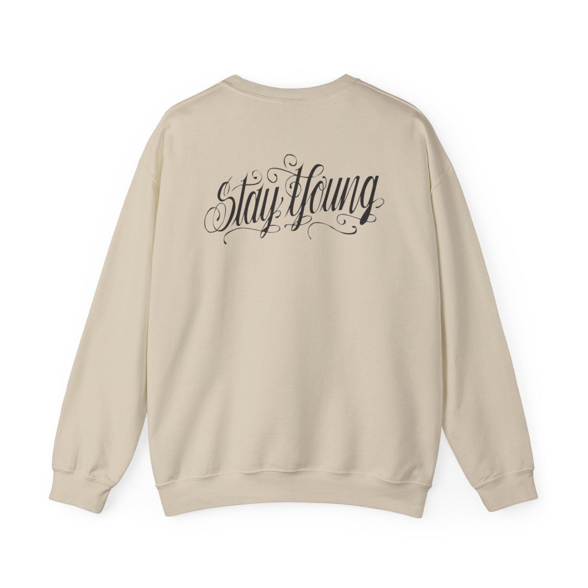 Louie V Stay Young Inspired Unisex Heavy Blend™ Crewneck Sweatshirt Free shipping
