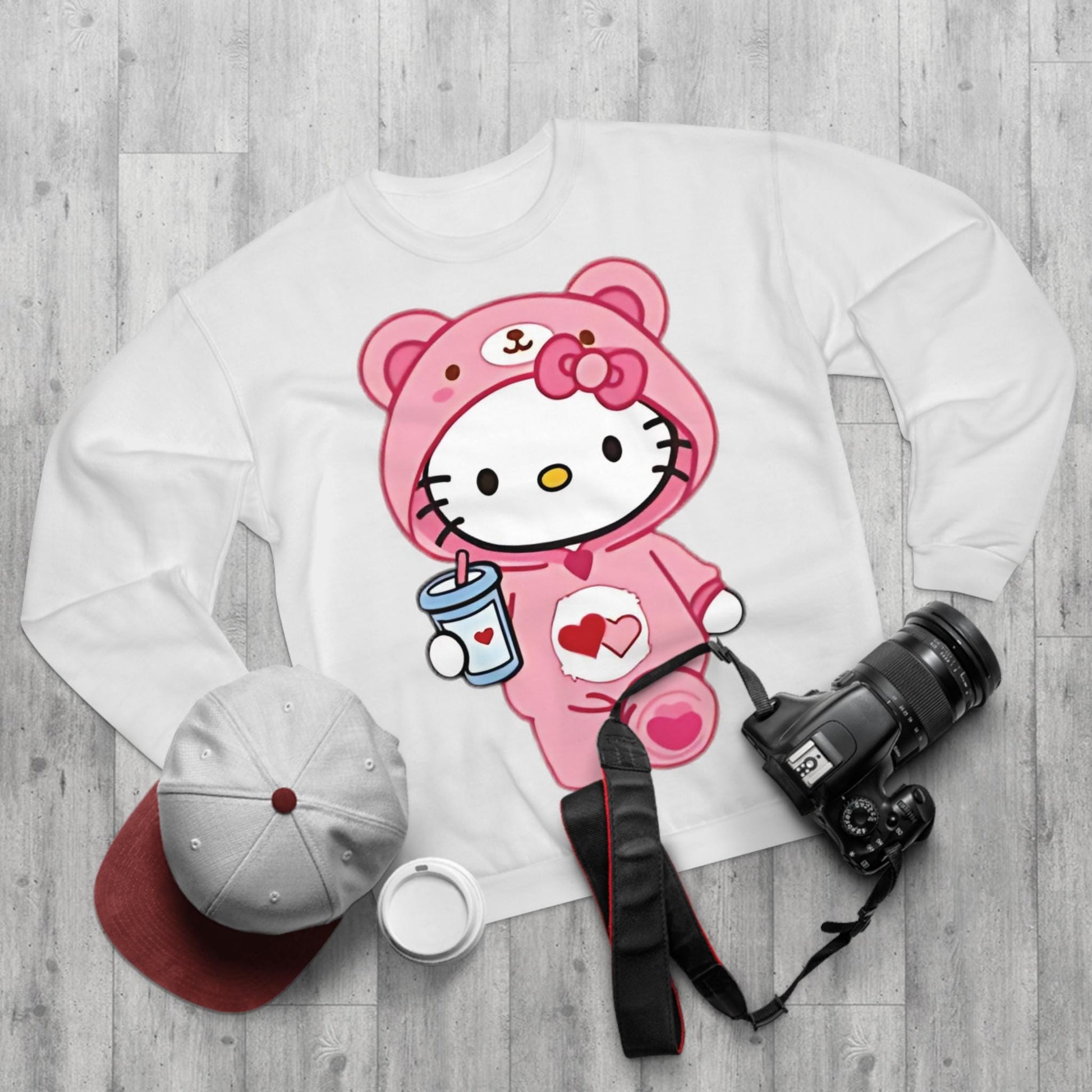 warm and comfy hello kitty Unisex Crew Neck Sweatshirt (EU)