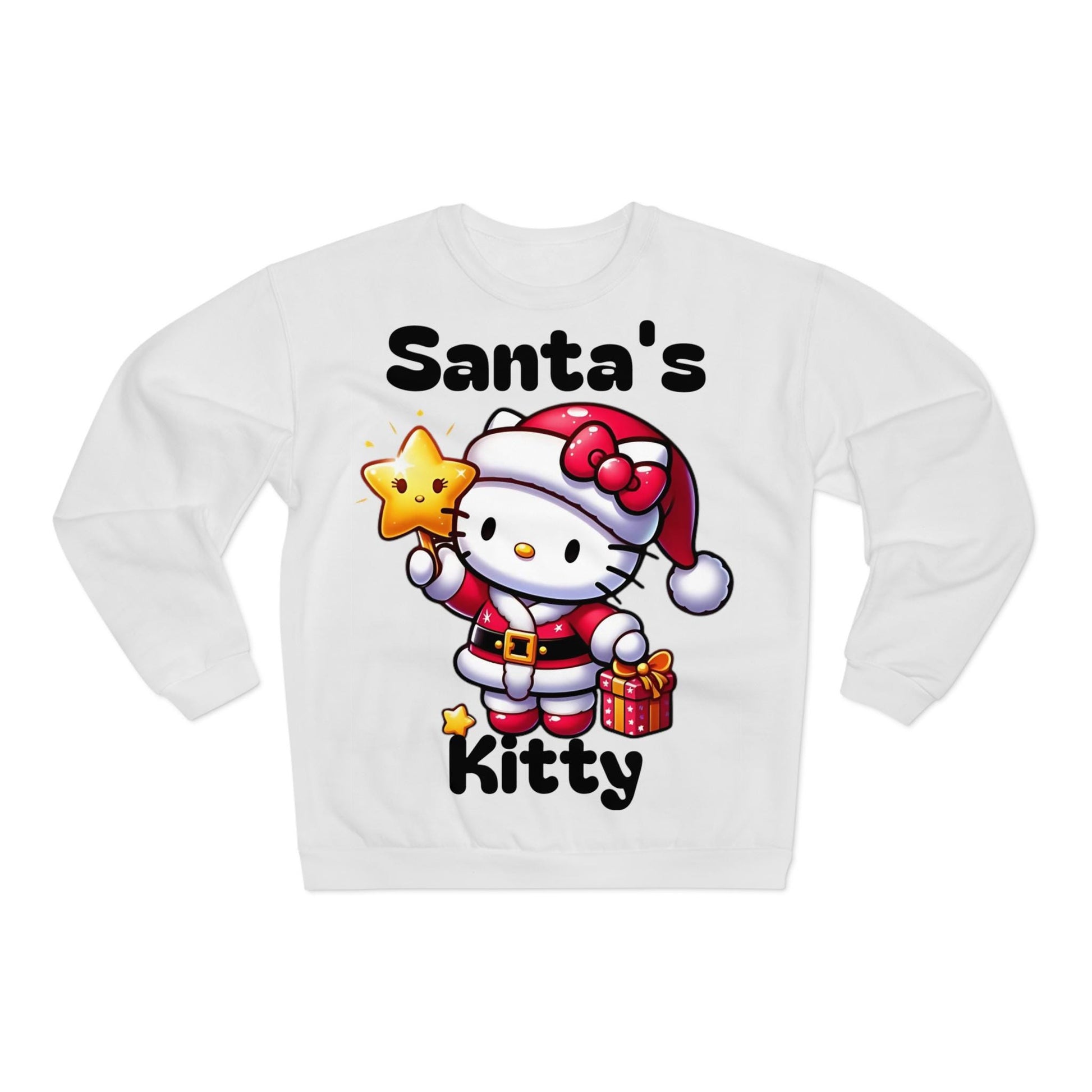 Santa's kitty Christmas Unisex Crew Neck Sweatshirt (EU)