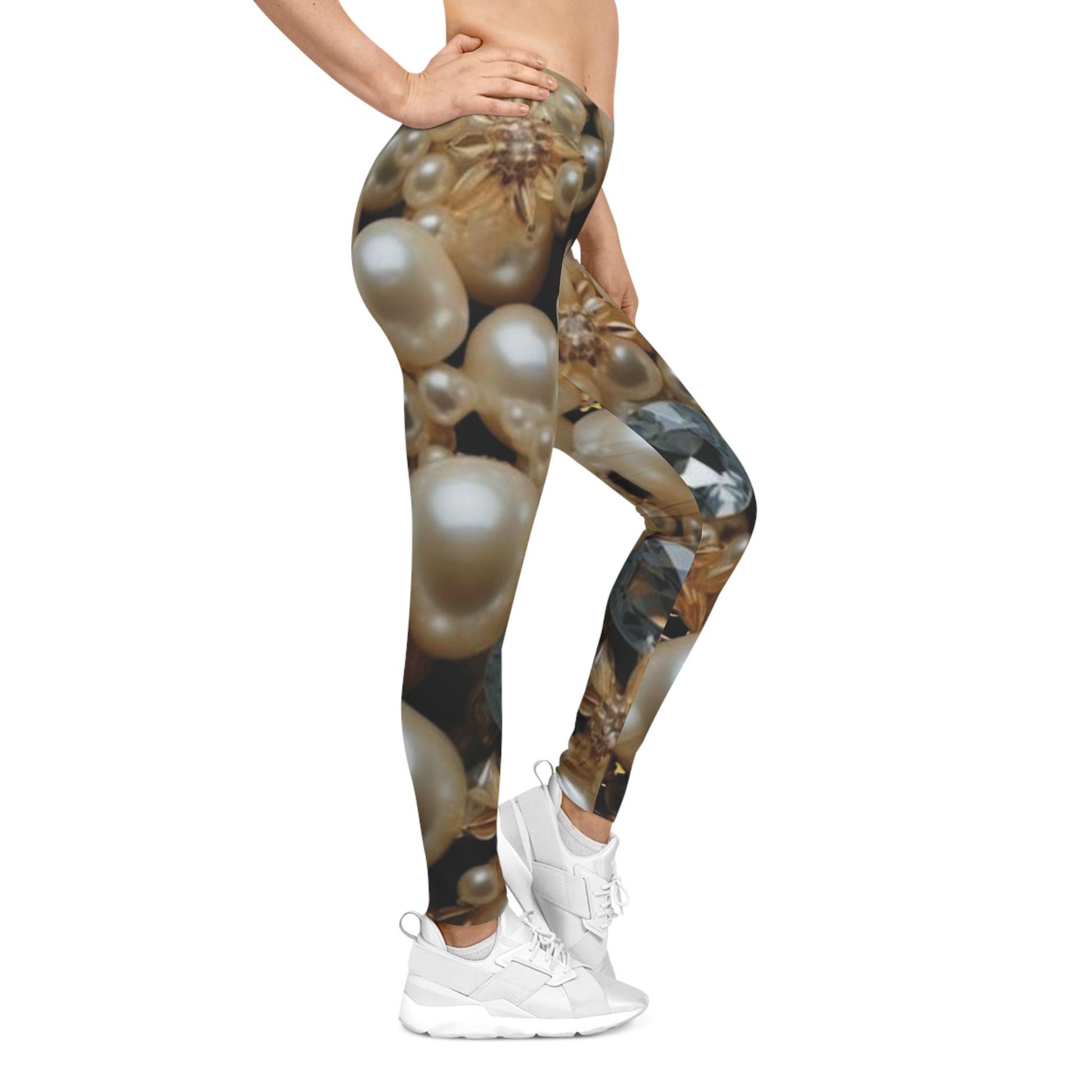 diamonds and pearls Women's Casual Leggings (AOP)