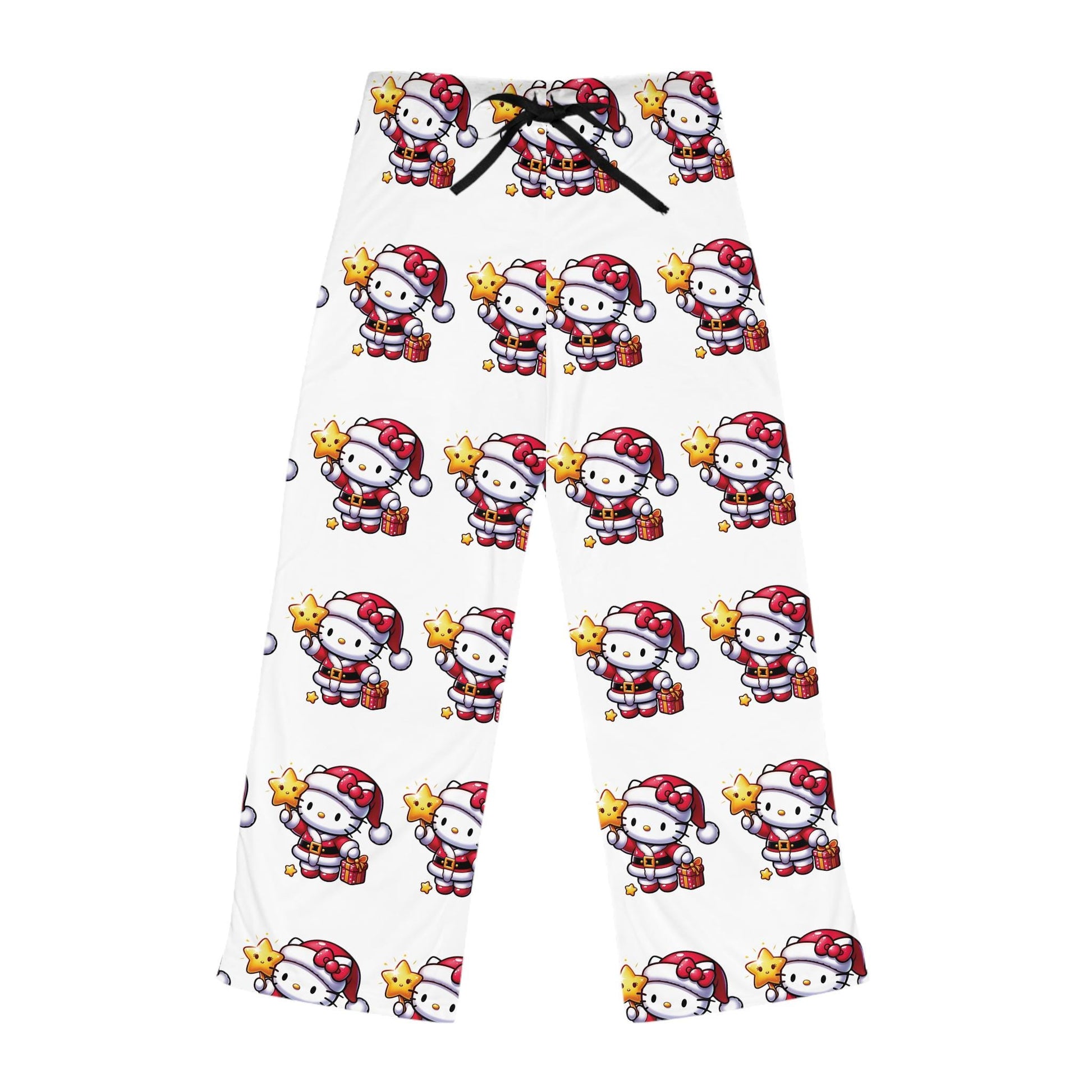 Santa's hello kitty for Christmas Women's Pajama Pants (AOP)
